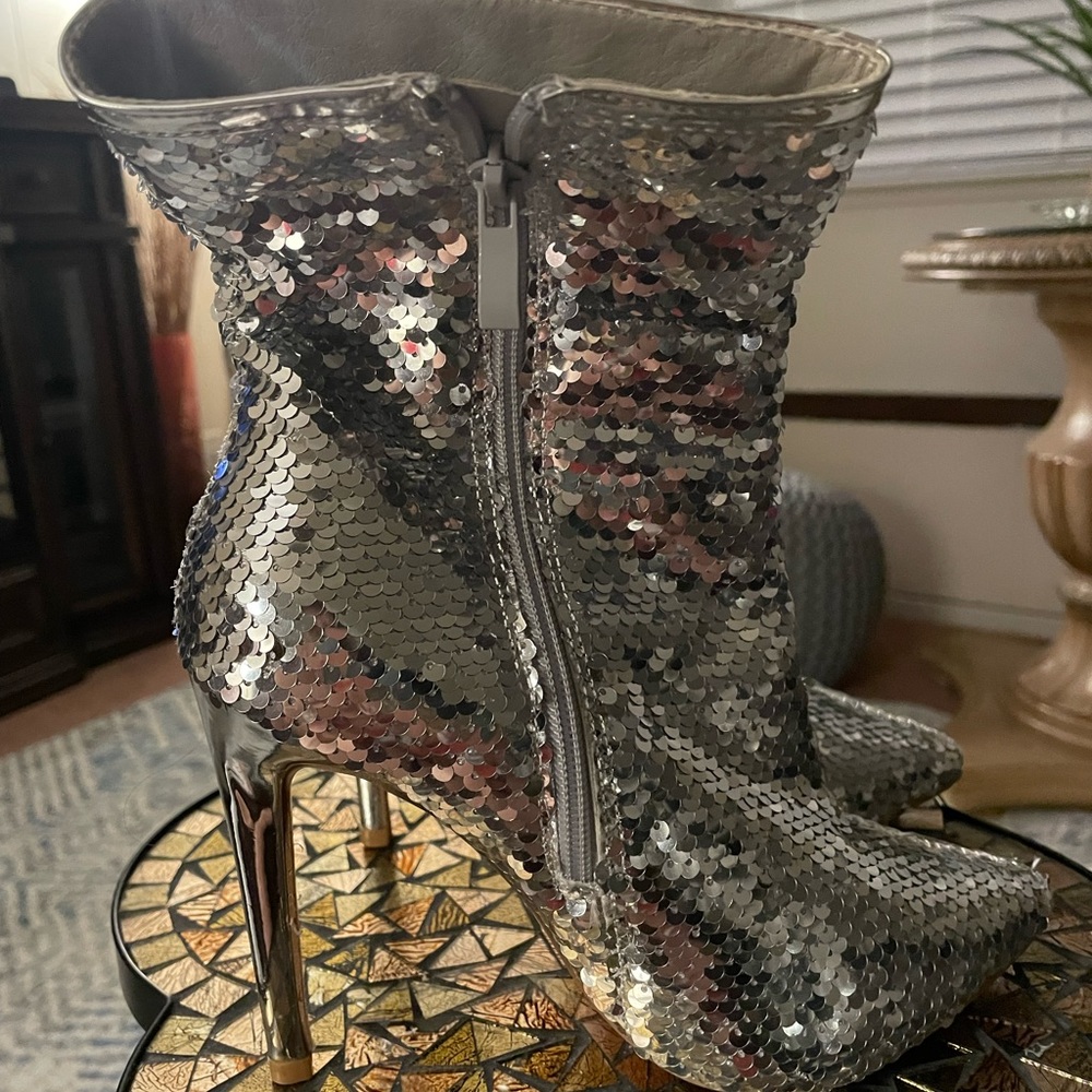 Silver boots